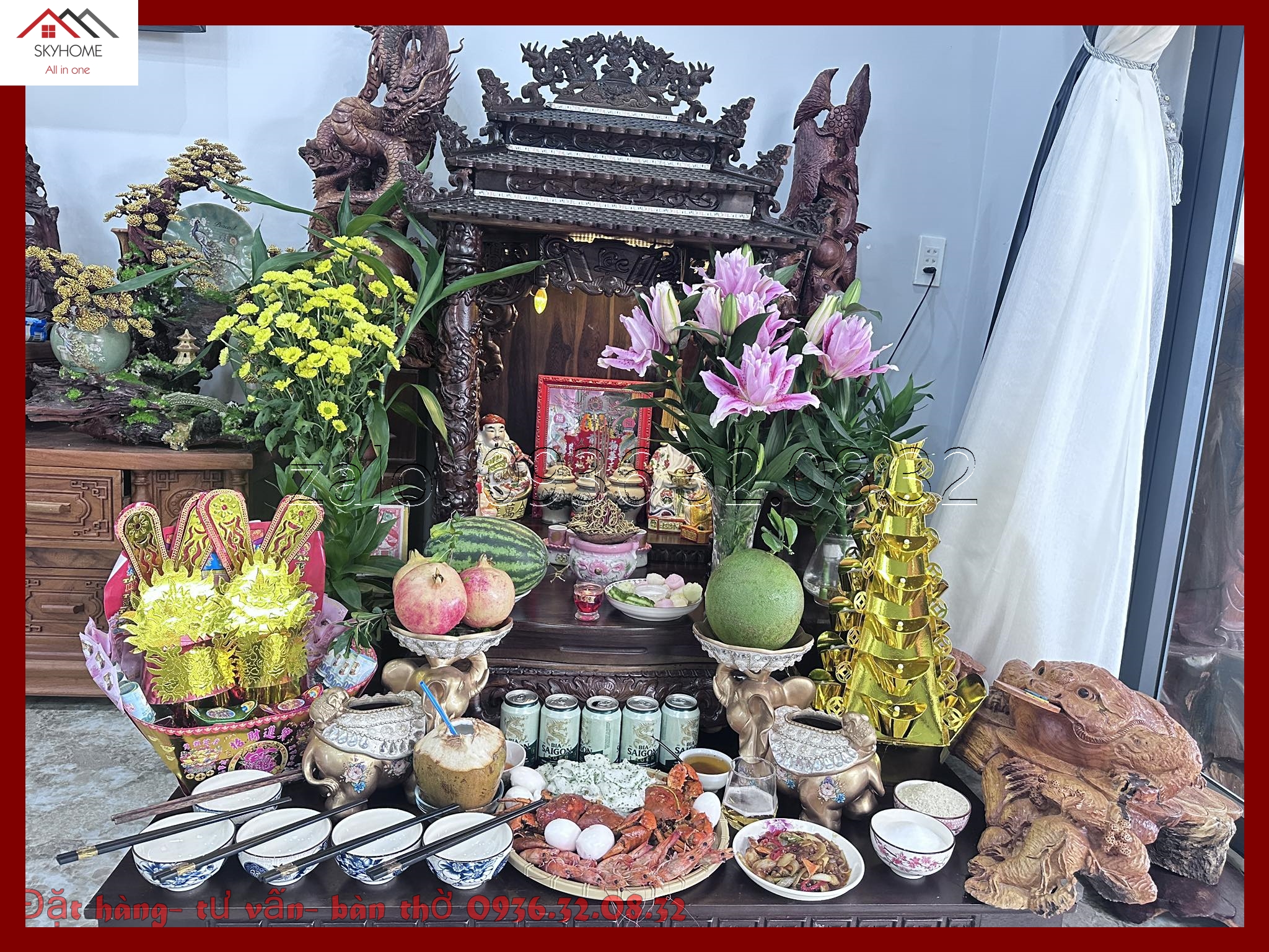 Làm vỡ chén nước trên bàn thờ Thần Tài